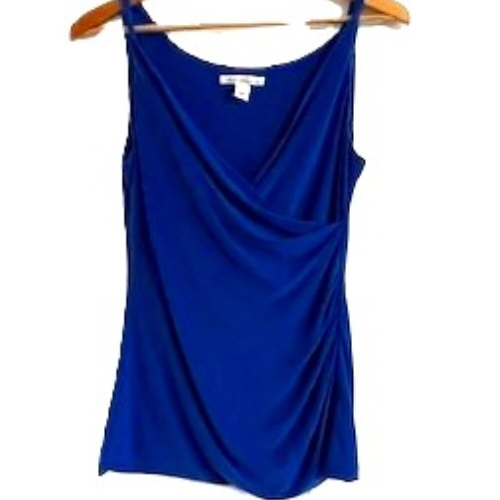 Kenneth Cole Blue Surplice Top, Size Small
